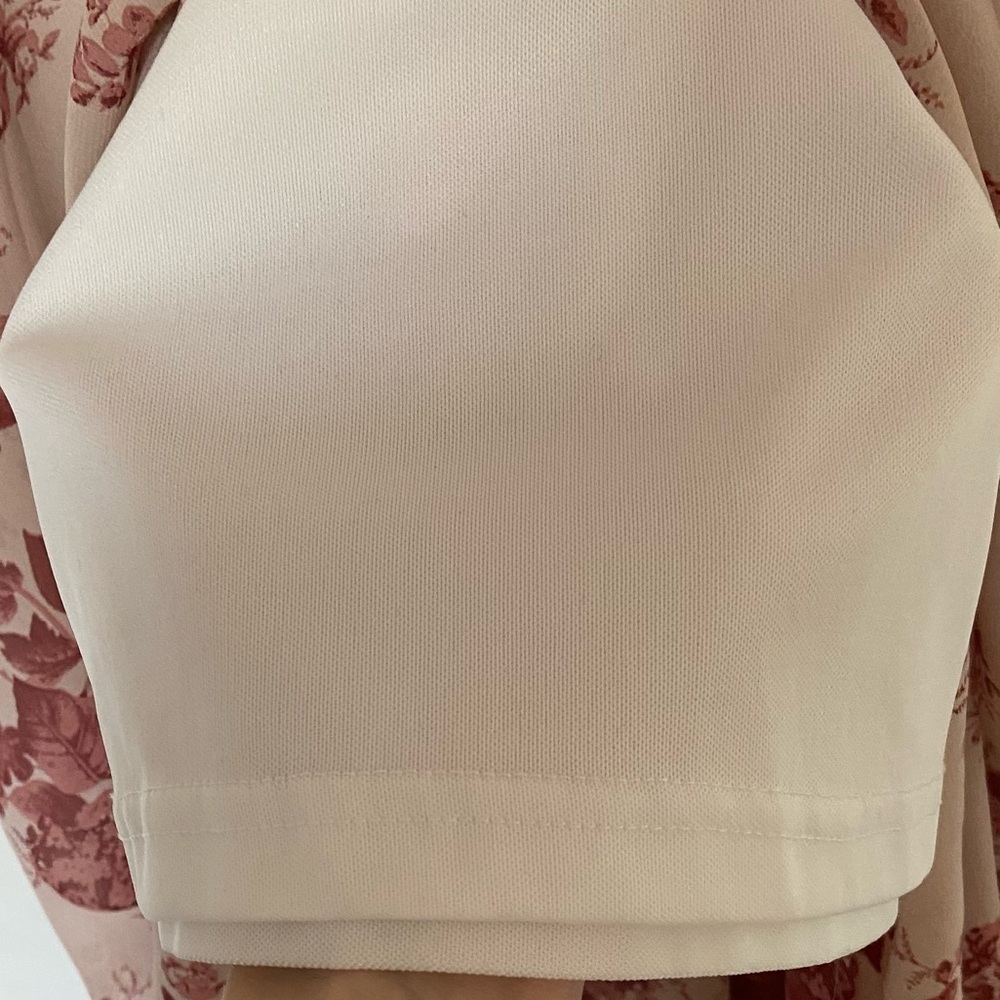 💕2 FOR $10 ☀️💕 Floral pattern ruffled pink and beige dress - Picture 12 of 14